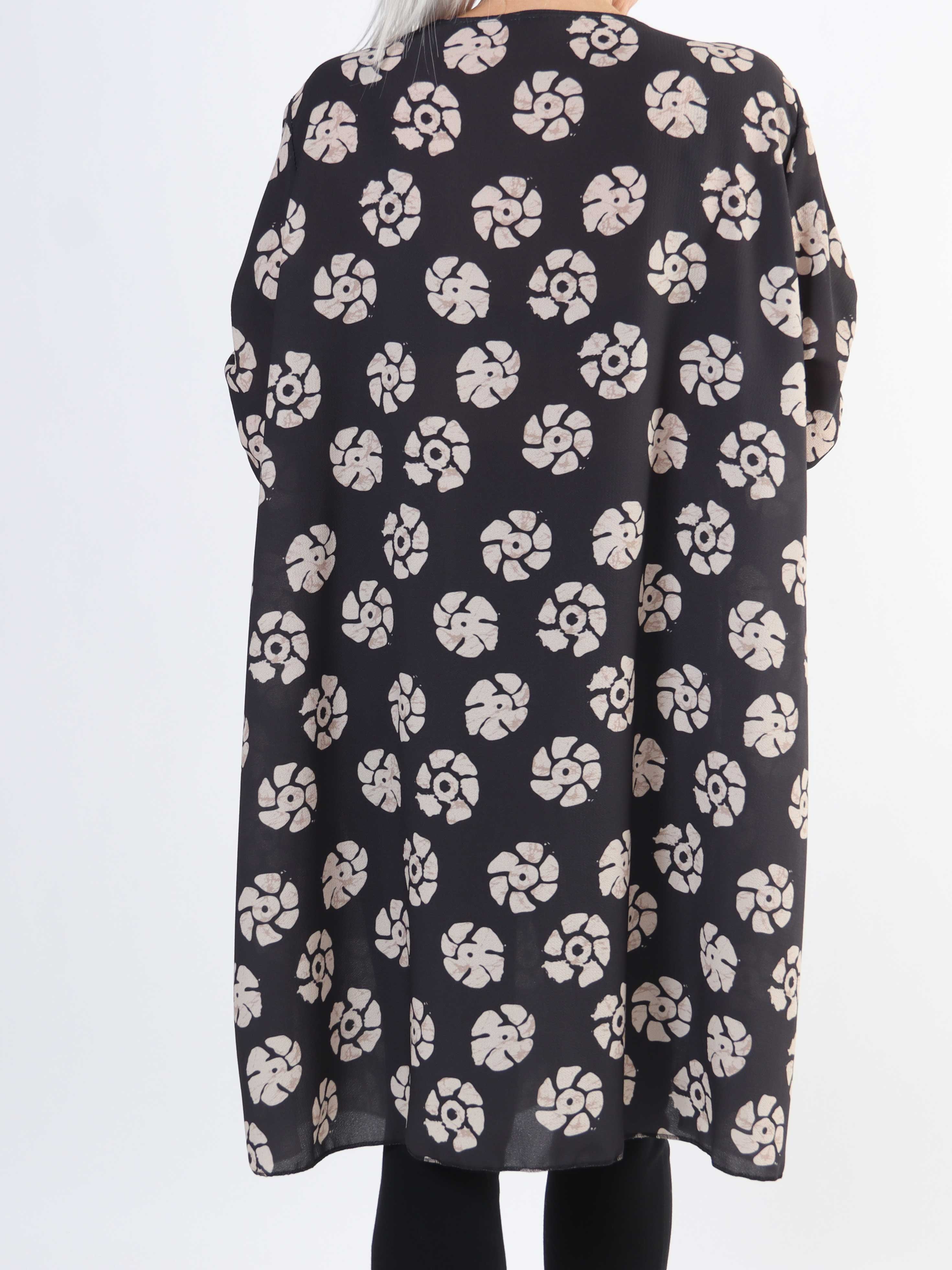 Claudia Print Dress - Tunikaklänning med tryck och dragkedja i plus size